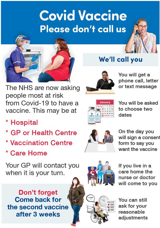 Covid Vaccine - we'll call you